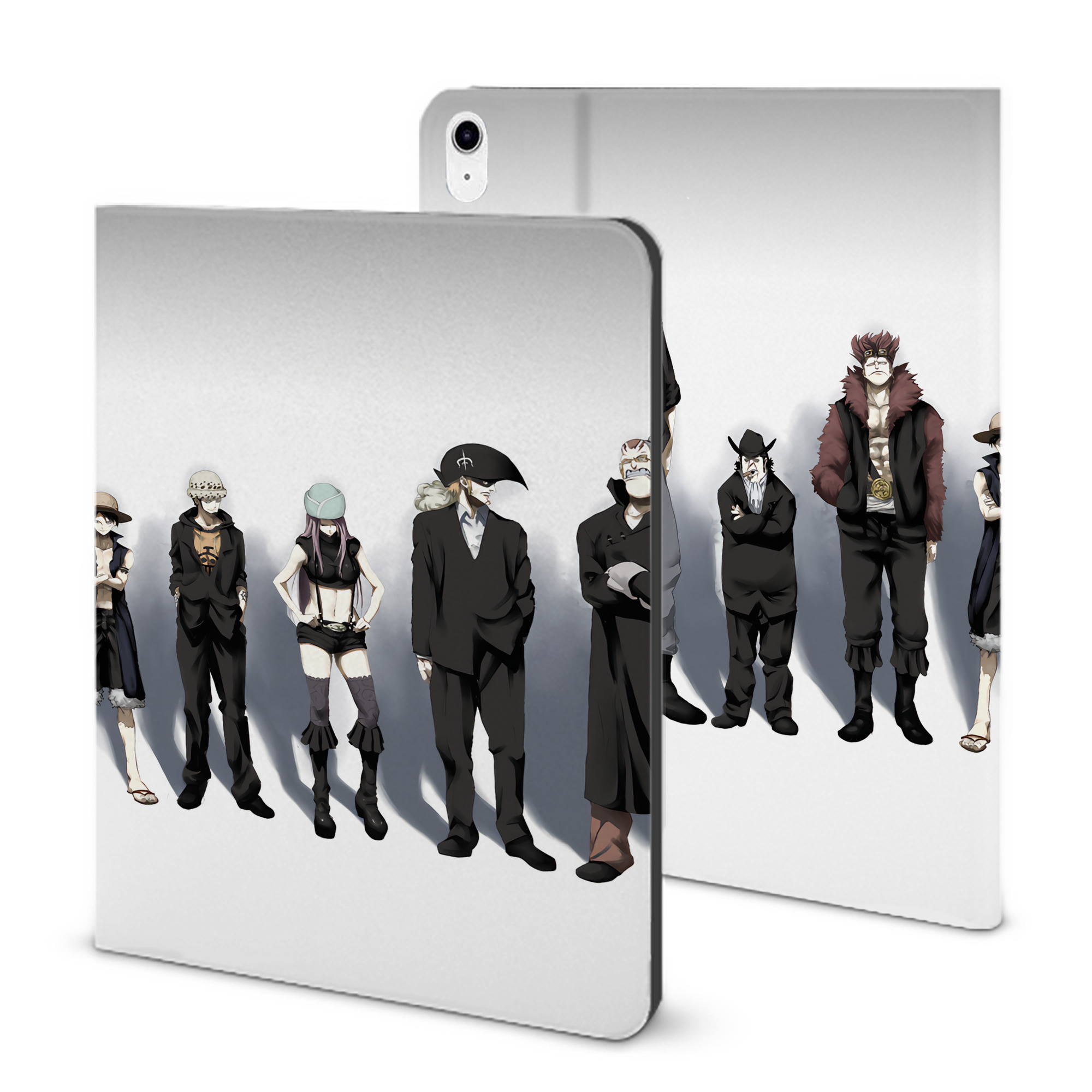 （画像用） ワンピース ONE PIECE IPad ケース ブック型 PUレザー TPU 耐衝撃 軽量 薄型 ペン収納なし 全面保護 IPad 各モデル対応